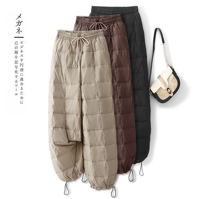 中綿パンツ レディース ダウン綿パンツ 軽量 真冬 防寒ズボン