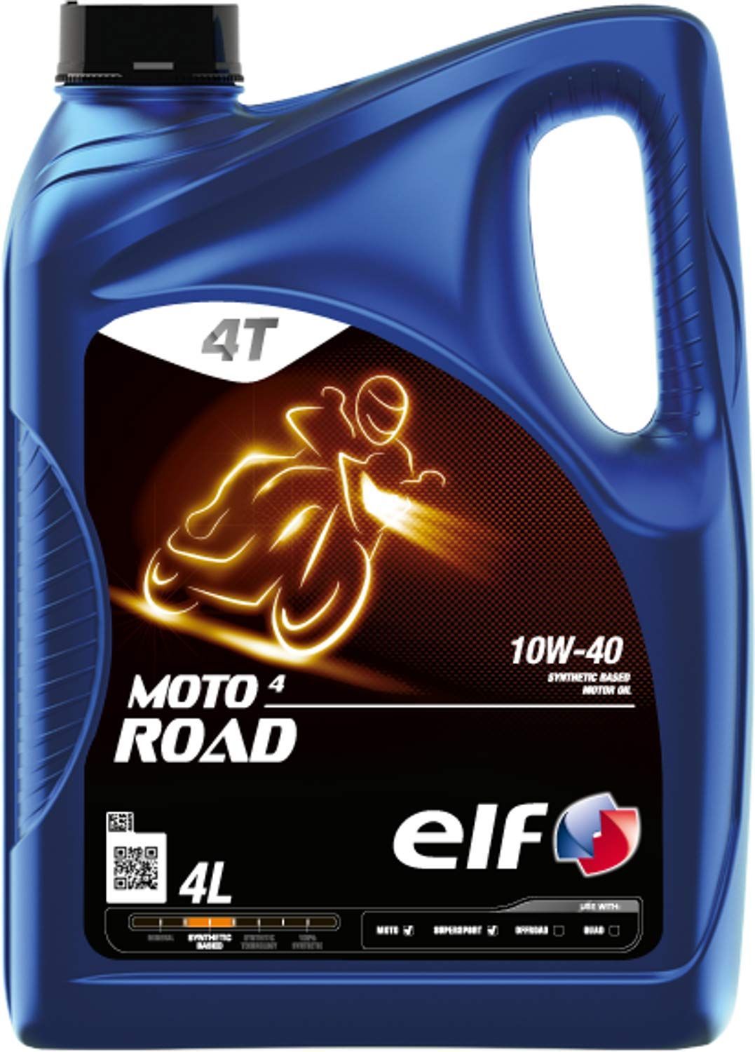 4st エンジンオイル MOTO バイク用 4 ROAD モト 4 ロード elf エルフ 10W-40 部分合成油 4L 213958