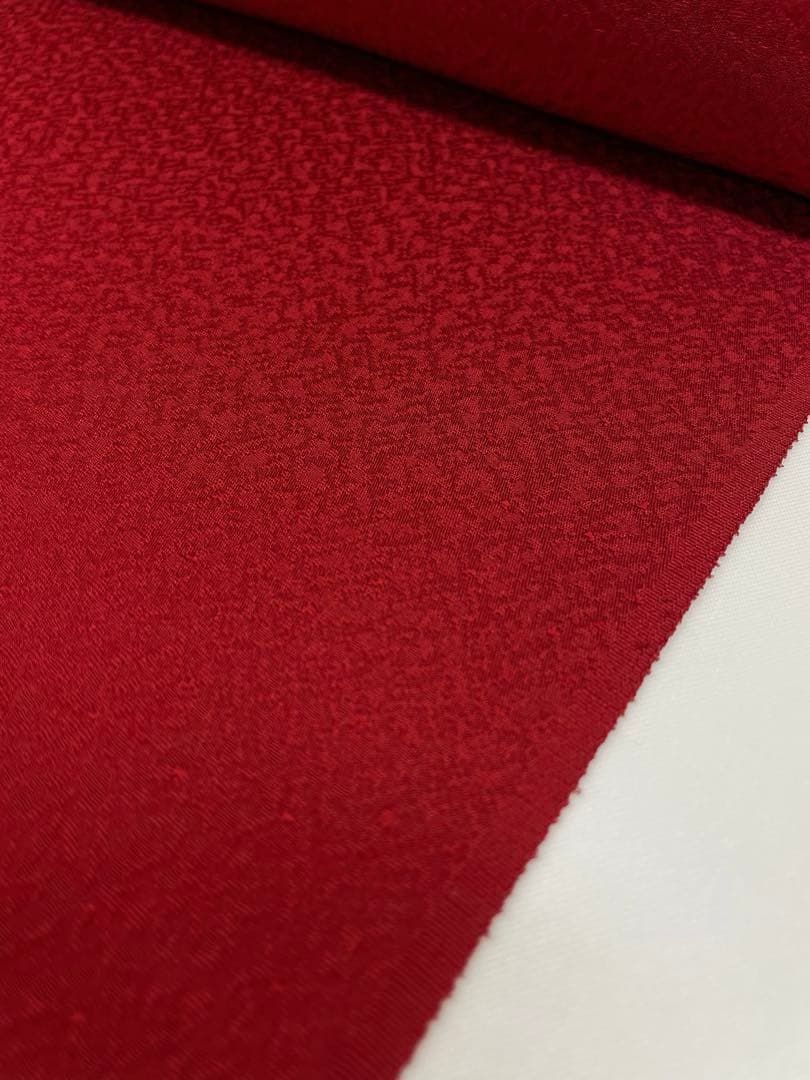 色無地 紋意匠 朱・緋色 八掛付 正絹 反物 - メルカリ