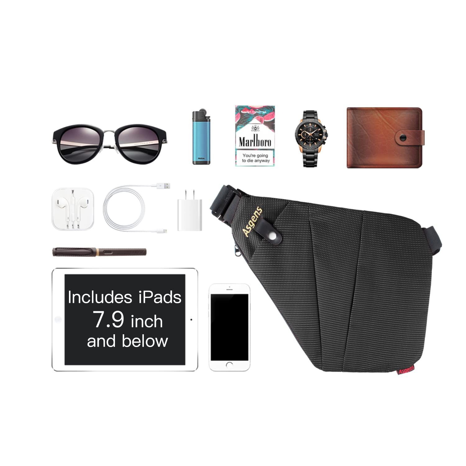 [Asgens] 多目的盗難防止隠しセキュリティバッグ 脇下ショルダー 脇下メッセンジャーバッグ スポーツ レジャー チェストバッグ 携帯バッ Asgens] 多目的盗難防止隠しセキュリティバッグ 脇下ショルダー 脇下