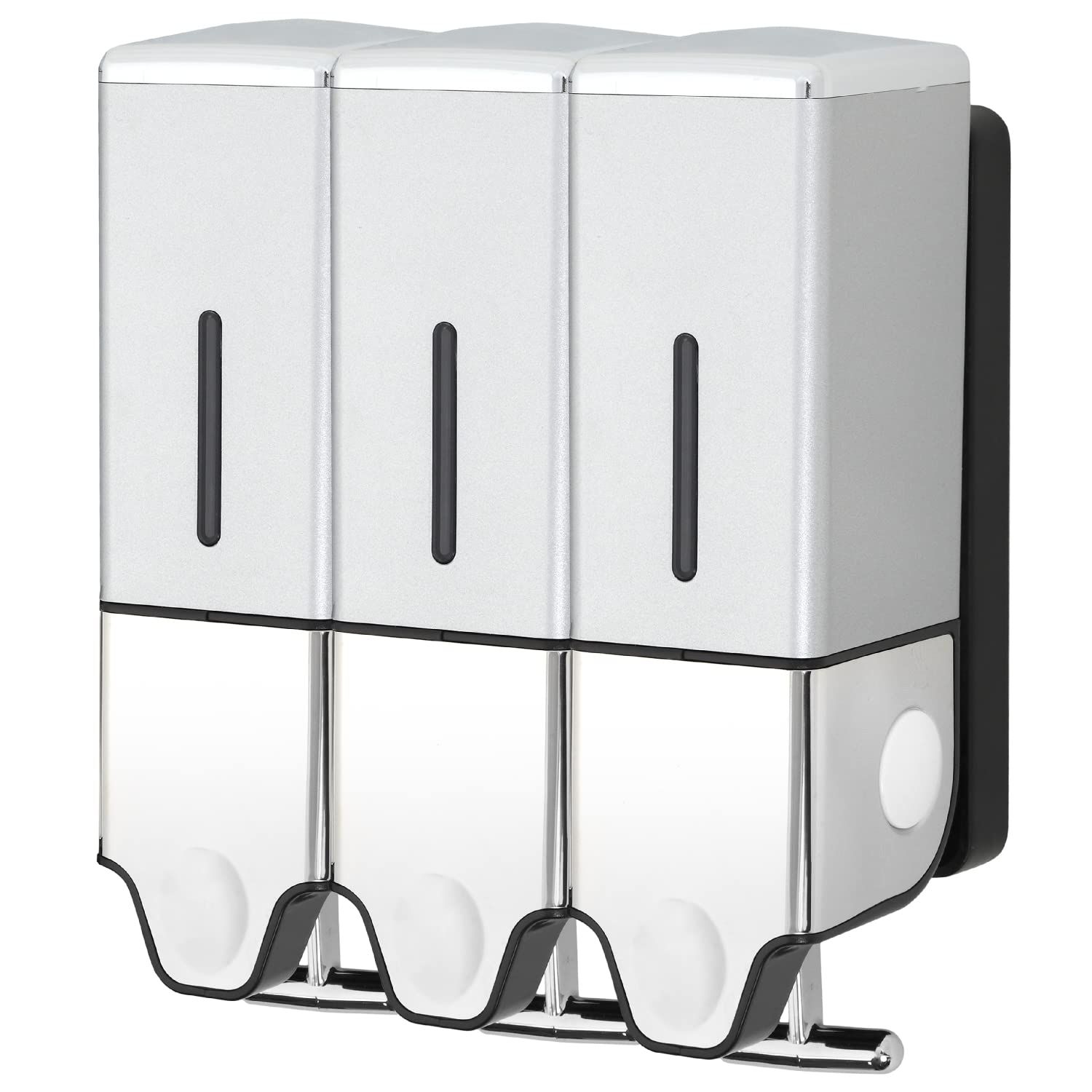 累計10万本出荷 PREMM シャンプーディスペンサー マグネット シャンプーボトル 壁掛け シルバー トリプル 550ml x 3