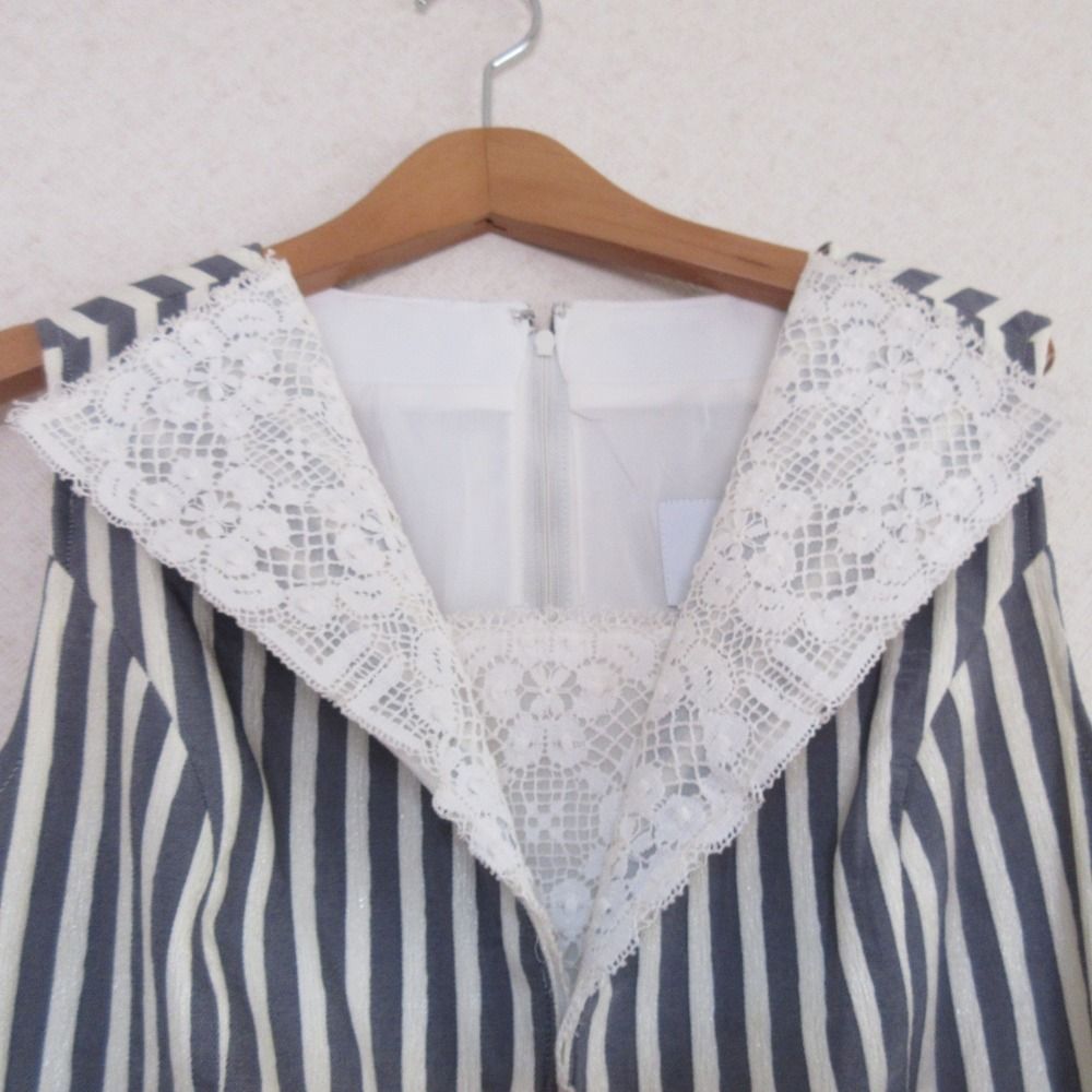 美品 TAE ASHIDA タエアシダ ストライプ柄 ノースリーブ Iライン