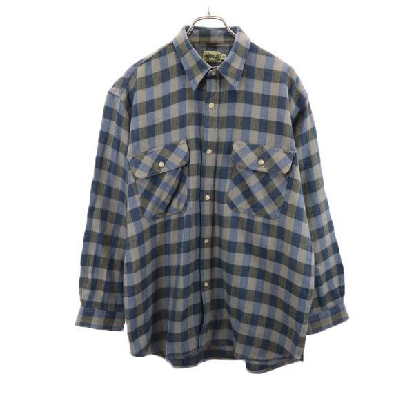 00s OLD  UNIQLO  チェックシャツ　長袖シャツ　XLサイズ OLD UNIQLO チェック柄ネルシャツ 長袖フランネルシャツ