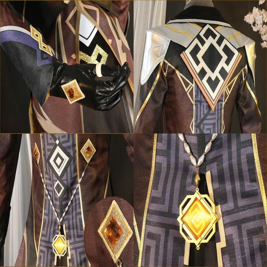 豪華版 実物撮影 原神 げんしん Genshin Impact 鍾離 ショウリ Zhongli コスプレ衣装 ウィッグ 靴 道具別売り WWW_IBETON_RU