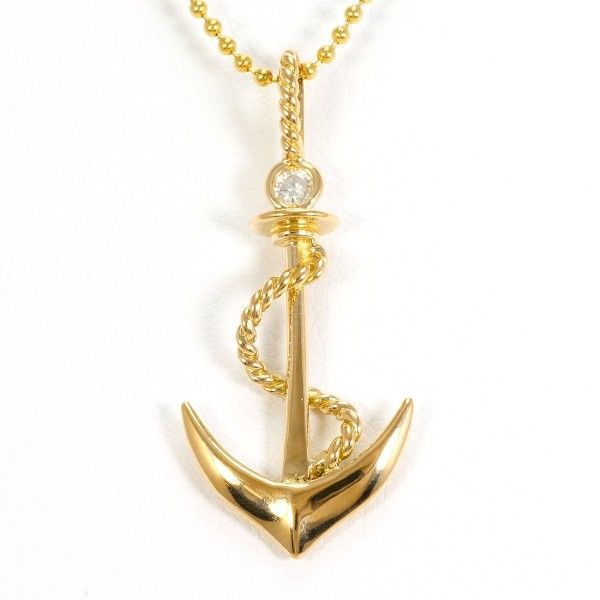 K18YG ネックレス NECKLACE ダイヤ 総重量約4.6g 約40cm
