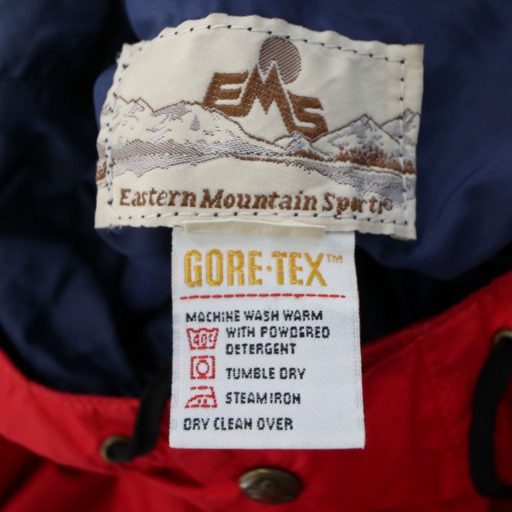 80年代 EMS Eastern Mountain Sports GORE-TEX ゴアテックス ナイロンジャケット アメカジ レッド (メンズ XL)   O8929
