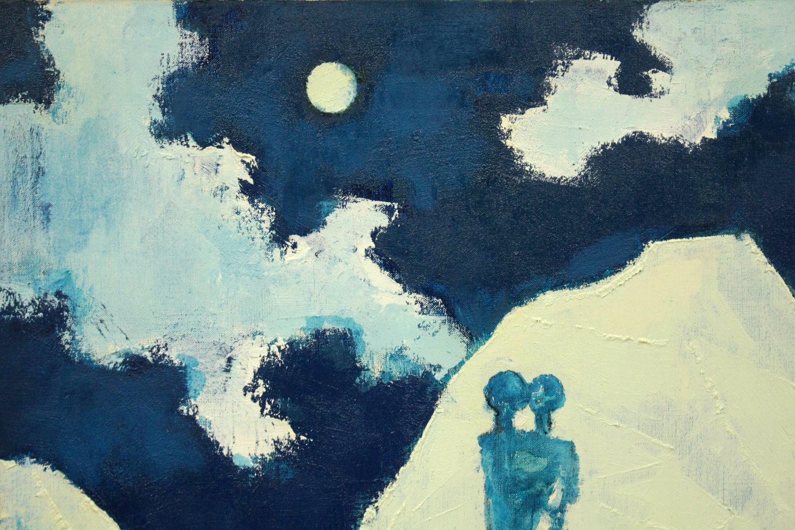 国松登「氷人」 油絵・油彩画 絵画 国松登 「氷人」 油絵・油彩画 絵画 - メルカリ