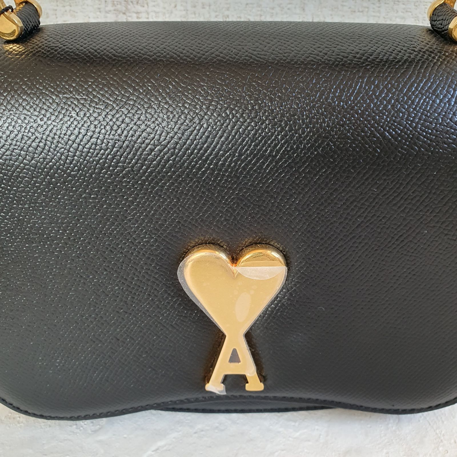 未使用】AMI PARIS グレインレザー トップハンドルバッグ 未使用】AMI PARIS グレインレザー トップハンドルバッグ