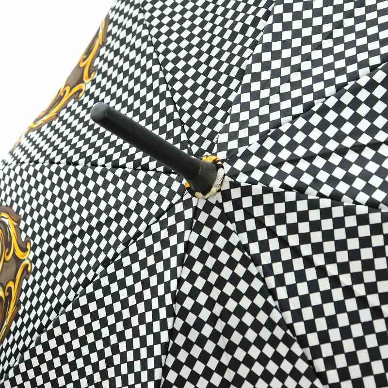 ジャンニヴェルサーチェ　長傘　GIANNI VERSACE Gianni Versace - 極美品 GIANNI VERSACE 傘 総柄 金ボタン
