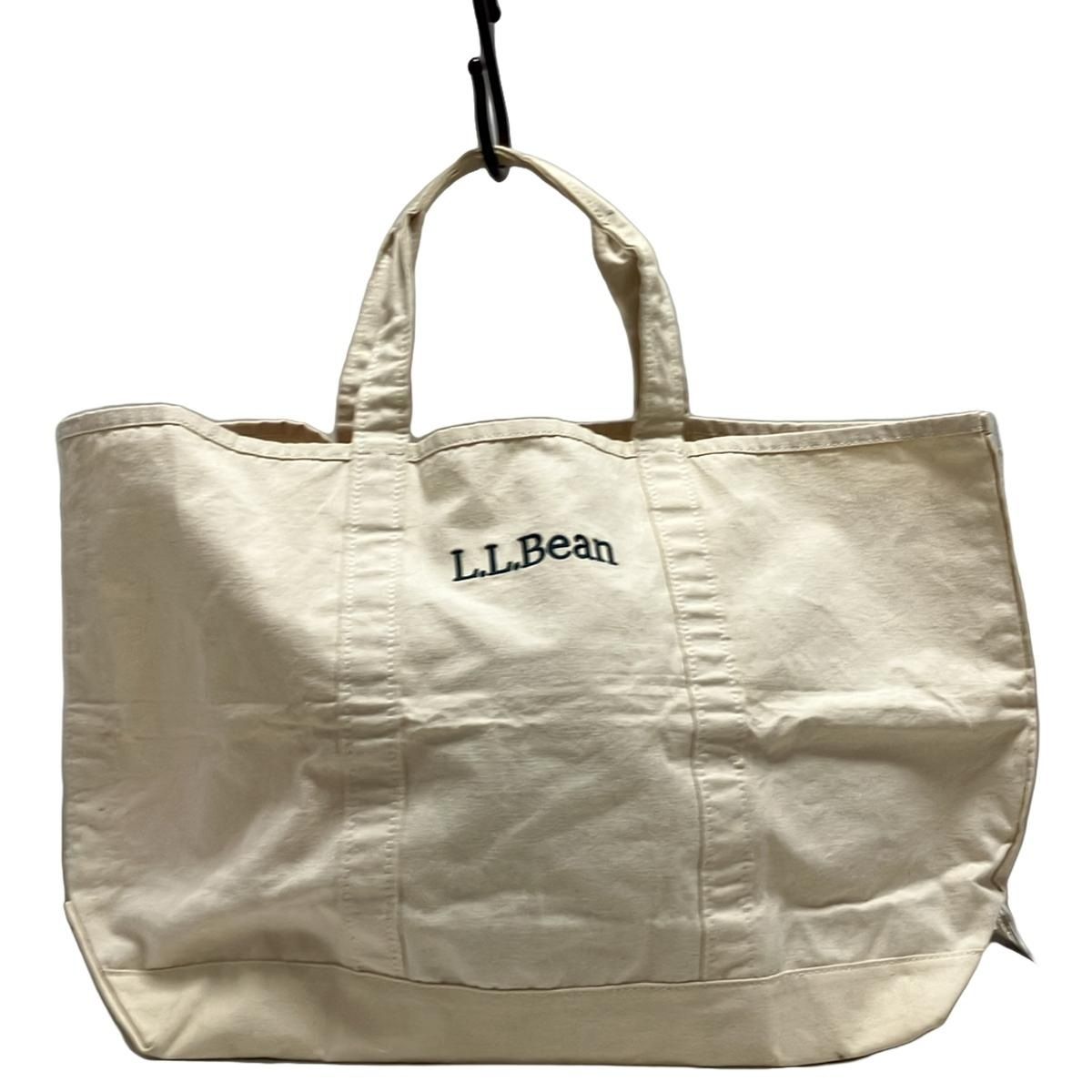 L.L.Bean(エルエルビーン) トートバッグ - アイボリー×ダークグリーン 
