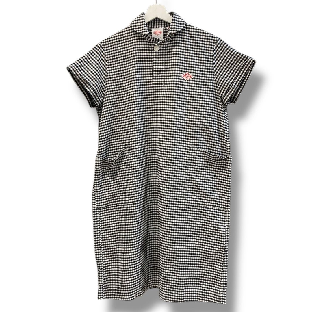 DANTON チェック柄 シャツワンピース 36 DANTON ダントン チェックシャツワンピース 17S-WS-002
