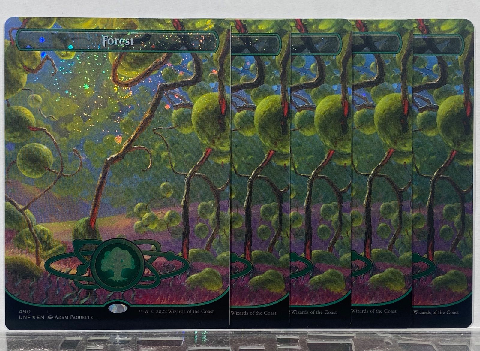 MTG Unfinity 宇宙土地 基本土地 森 Forest ボーダーレス(惑星