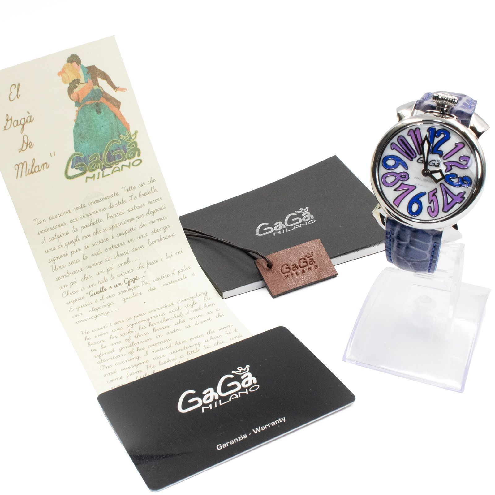 可動品【ガガミラノ】マニュアーレ40mm ホワイトシェル盤 ピンク系 