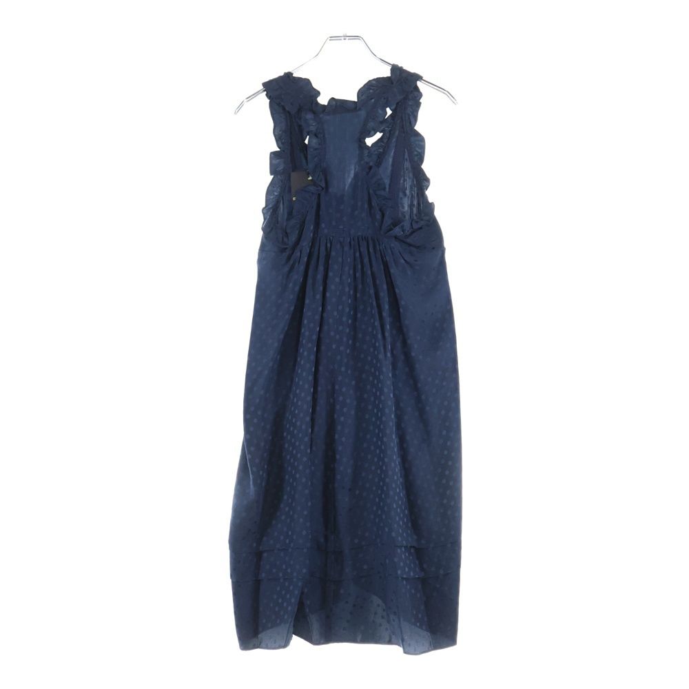 バレンシアガ ドット ノースリーブワンピース ネイビー レディース 170107