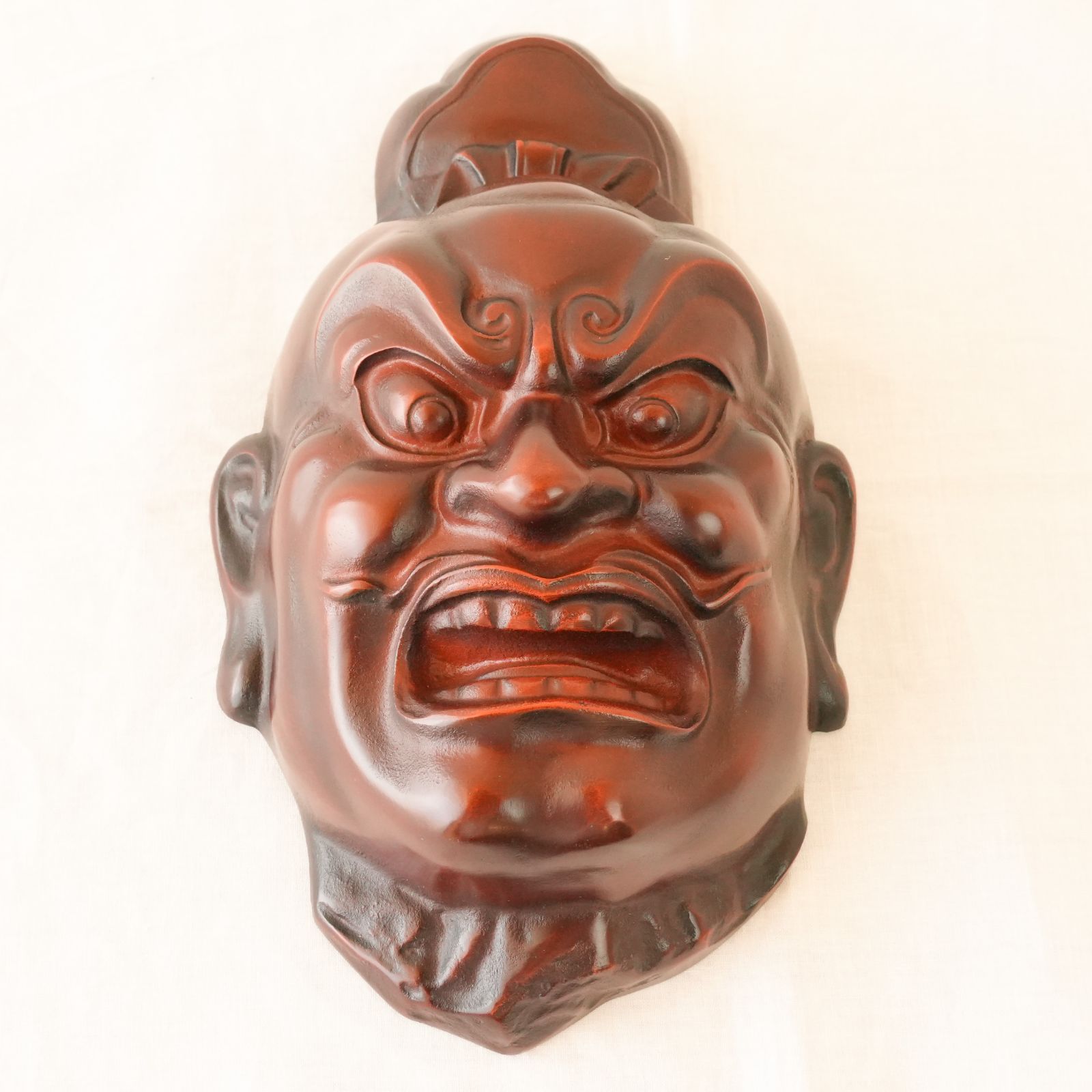 KO】月光菩薩 仏面 1.7㎏ 金剛力士像 1.3㎏ お面 2点セット 鋳製