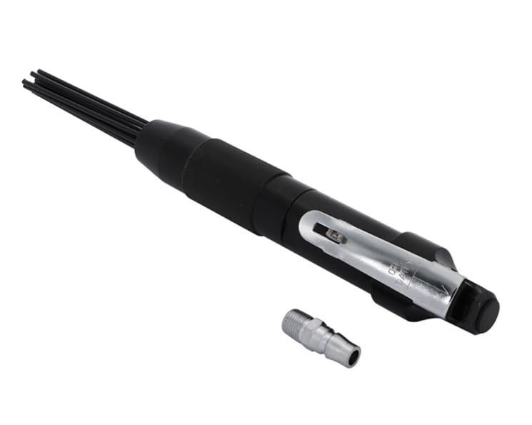 新着商品 錆落とし ニードルスラグ 塗装落とし エア工具 12本付き バリ取り 4400rpm 取付口 錆除去ガン G1|4 タガネ ジェット DIY エアハンマー ツール スケーラー ブラック ニードル