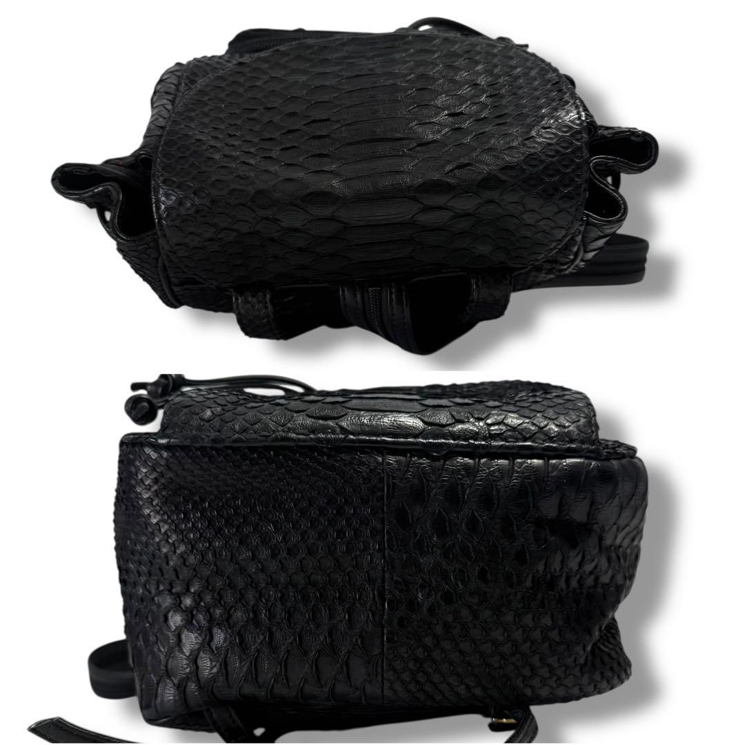 極美品】パイソン 蛇革 ヘビ革 2way リュックサック リュック 極美品】パイソン 蛇革 ヘビ革 2way リュックサック リュック