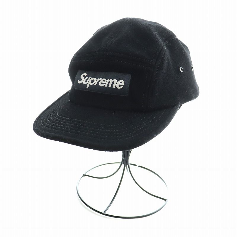 シュプリーム SUPREME ロロ ピアーナ Loro Piana キャップ 帽子 ボックスロゴ ベロア 黒 ブラック GY12 |MQ