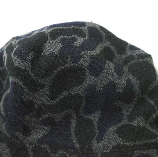 Engineered Garments エンジニアードガーメンツ アメリカ製 Camouflage Bucket Hat カモフラージュ バケットハット M(内周約58-59cm) ブラック/グレー 帽子 g18471