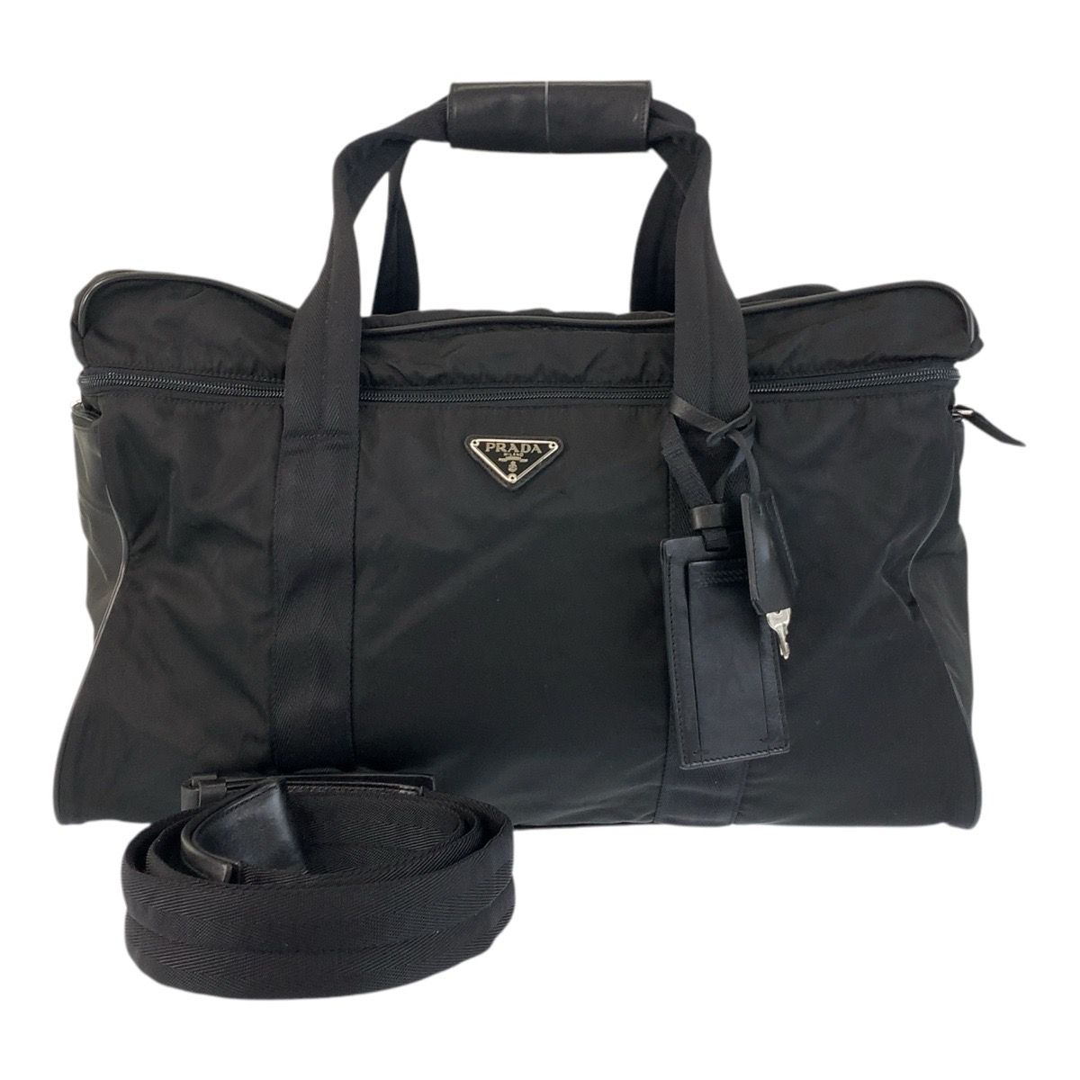 PRADA 三角プレートカデナナイロンボストンバッグ旅行バッグ