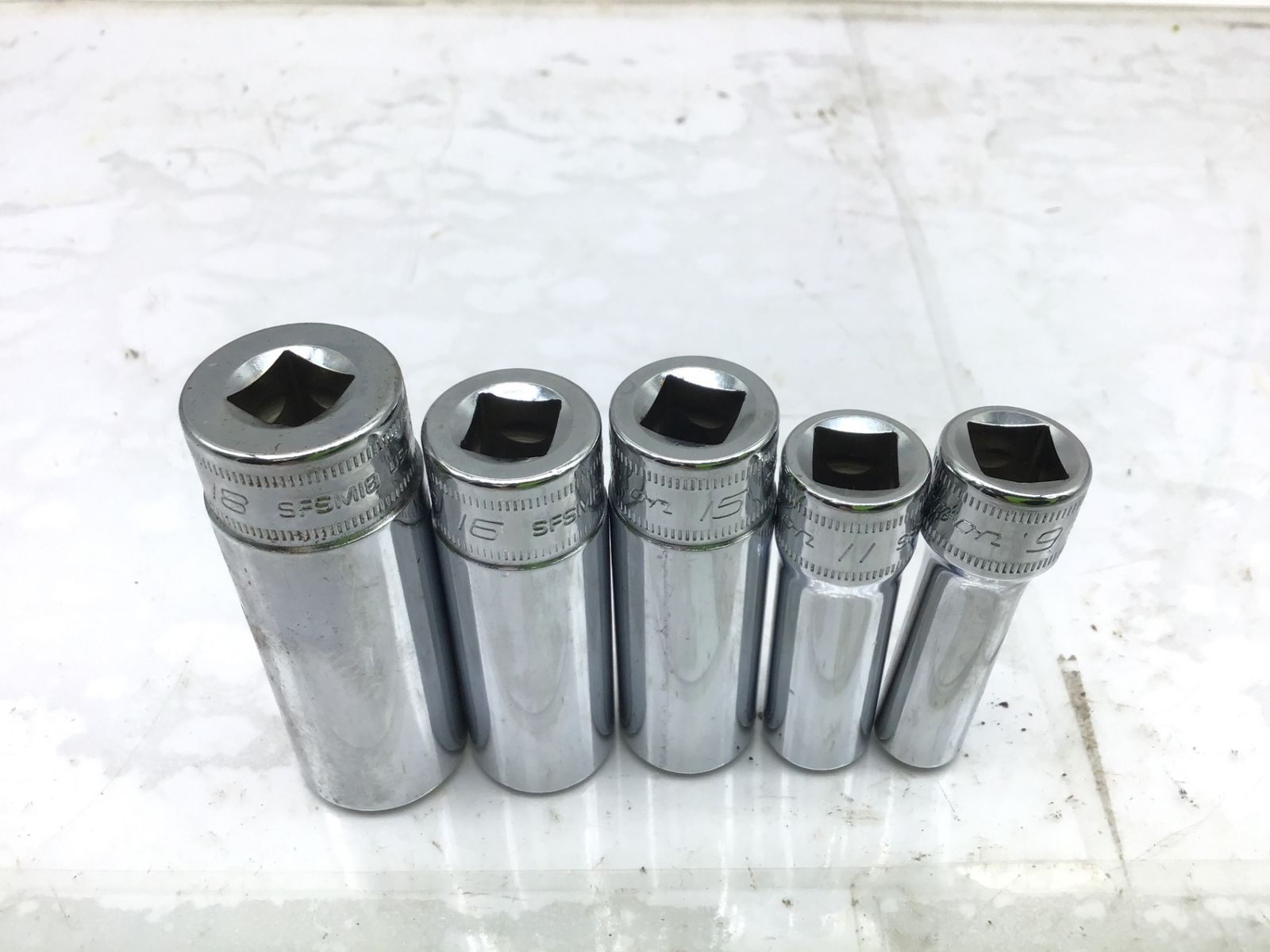 品 〇Snap-on スナップオン 3 8ディープソケット5点 SFSM9-15 ITMDZNCTMFC4 エコツール笠寺店 M02