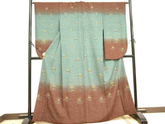 平和屋着物●撫松庵　小振袖　二尺袖　草花　暈し染め　洗える着物　DAAY2474op 平和屋着物○撫松庵 小振袖 二尺袖 草花 暈し染め 洗える着物