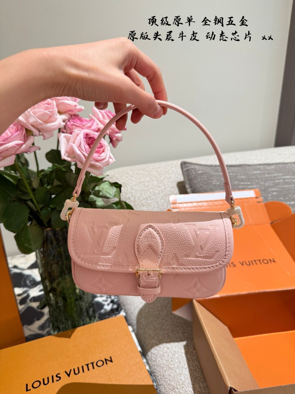  今日 Louis Vuitton Nano Pink Baguette ピンク ナノ バゲットバッグ-MM輸入 ショルダーバッグ バッグ