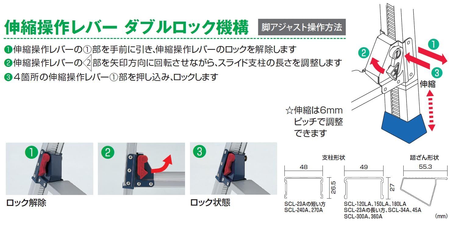 四脚アジャスト式足場台 折り畳み