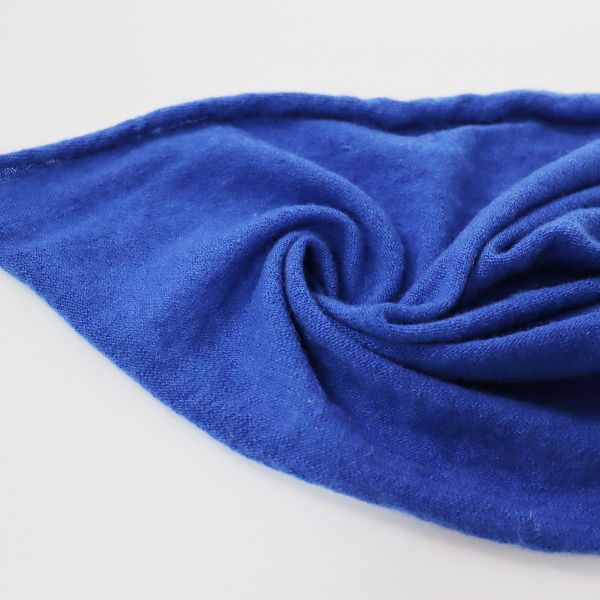 n100 エヌワンハンドレッド カシミヤ100% 大判ニットストール/ブルー