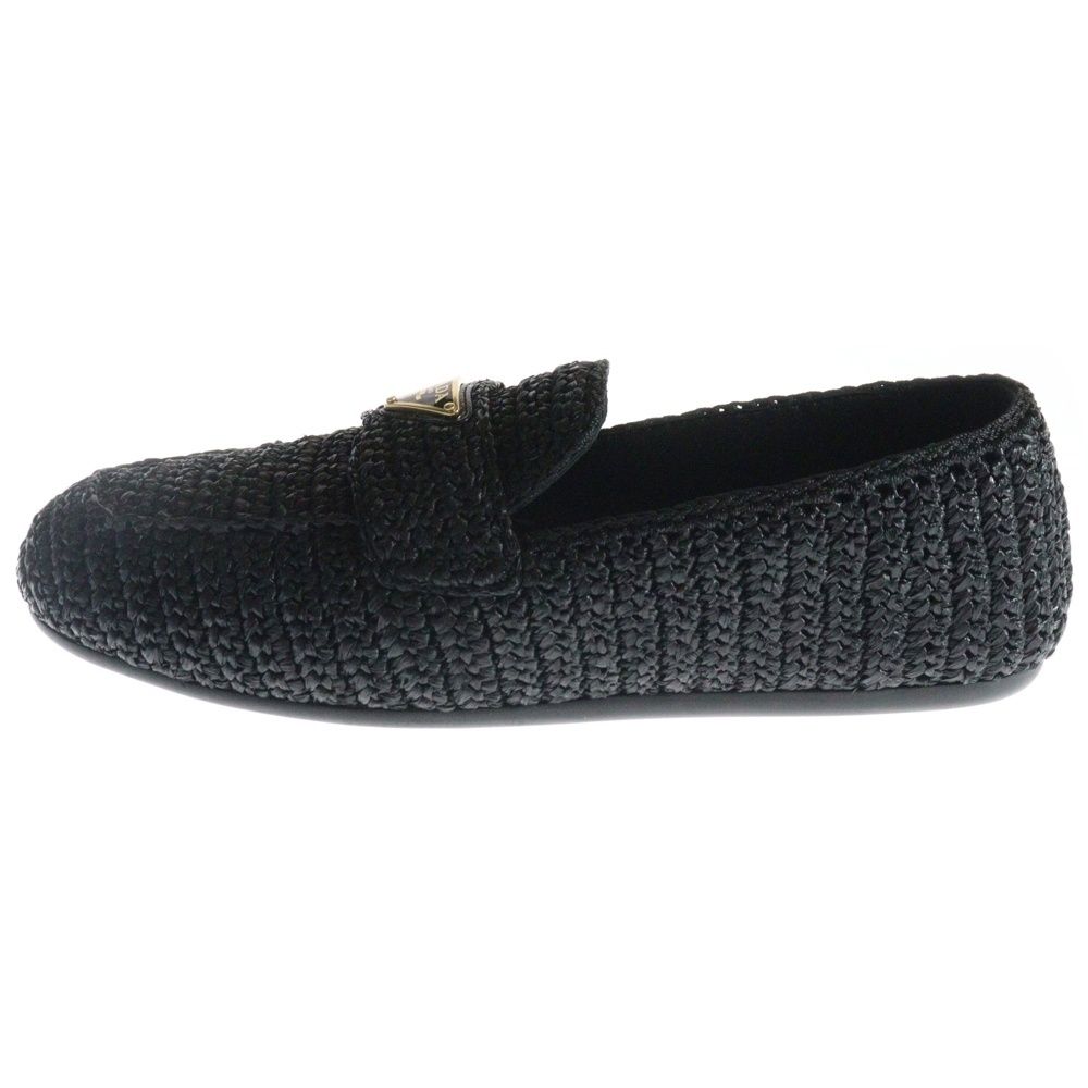 プラダ チョコレート ブラッシュドレザー ローファーSIZE36