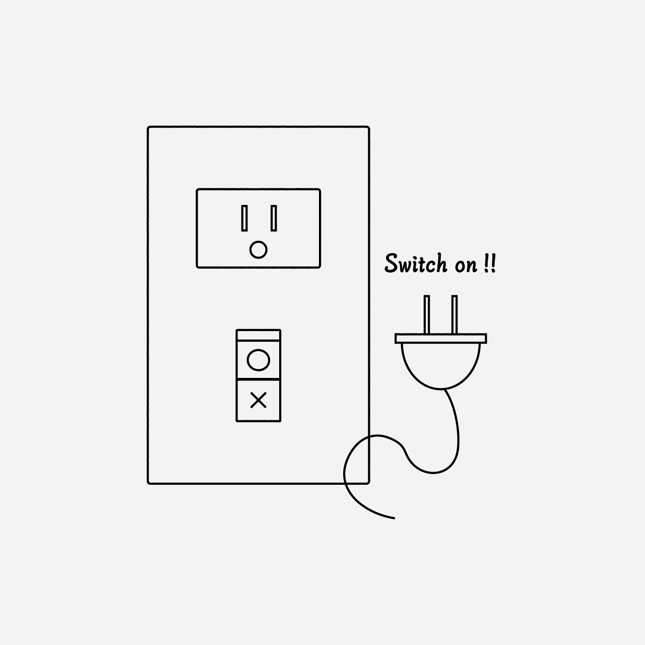グラフィックパーカー　Switch on White -Parka-