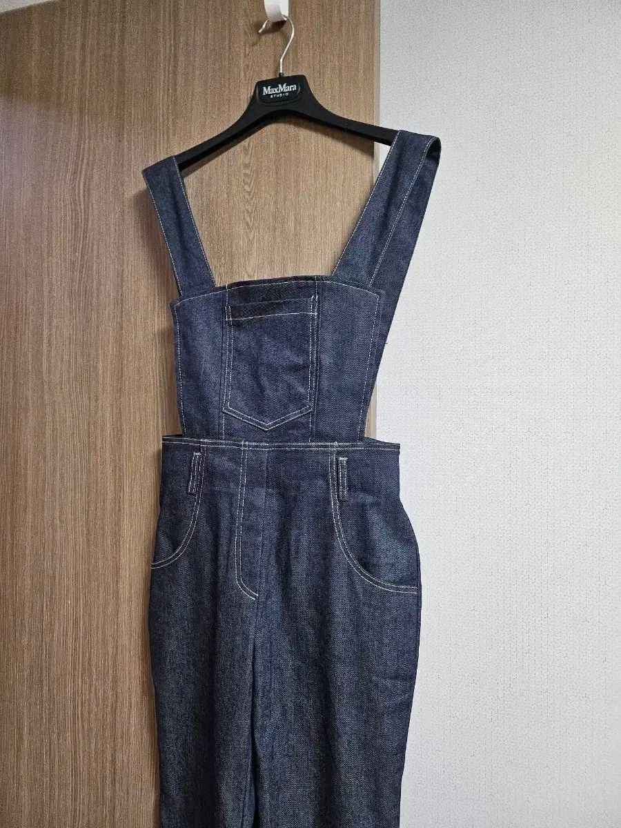 ルシャーリング ブーツカット デニム オールインワン