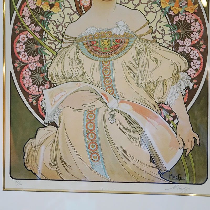 アルフォンス・ミュシャ画「 夢想 」シルクスクリーン 300枚 複製画 アルフォンス・ミュシャ画「 夢想 」シルクスクリーン 300枚