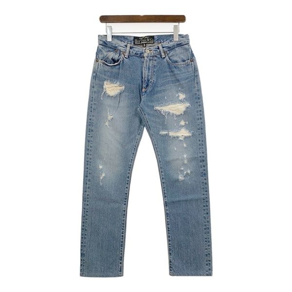 SlowGun クラッシュ デニムパンツ 美品 ジーンズ ジーパン ボトム 