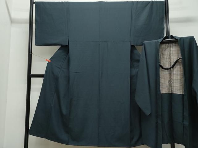 平和屋着物○男性 本場大島紬 アンサンブル・長襦袢セット 100亀甲 総