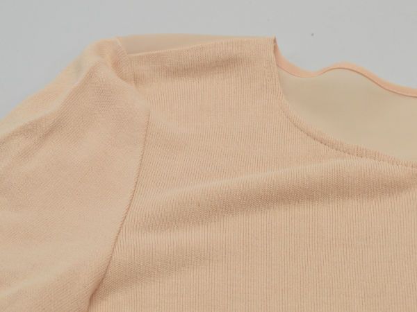 フォクシー NATURAL by FOXEY カーマイユ ロングニットカーディガン 切替 ピンクベージュ レディース F-L6334 フォクシー NATURAL by FOXEY カーマイユ ロングニットカーディガン