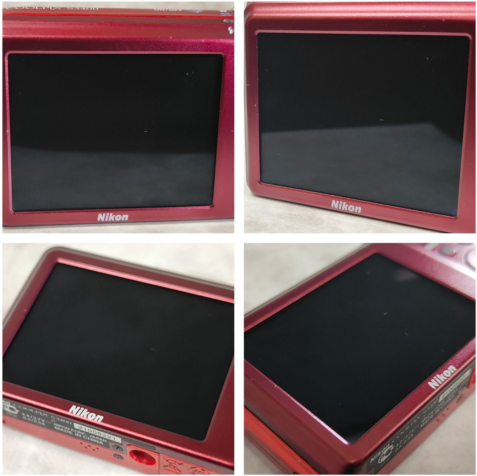 可動品 訳あり】Nikon COOLPIX S3400 RED ニコン クールピクス