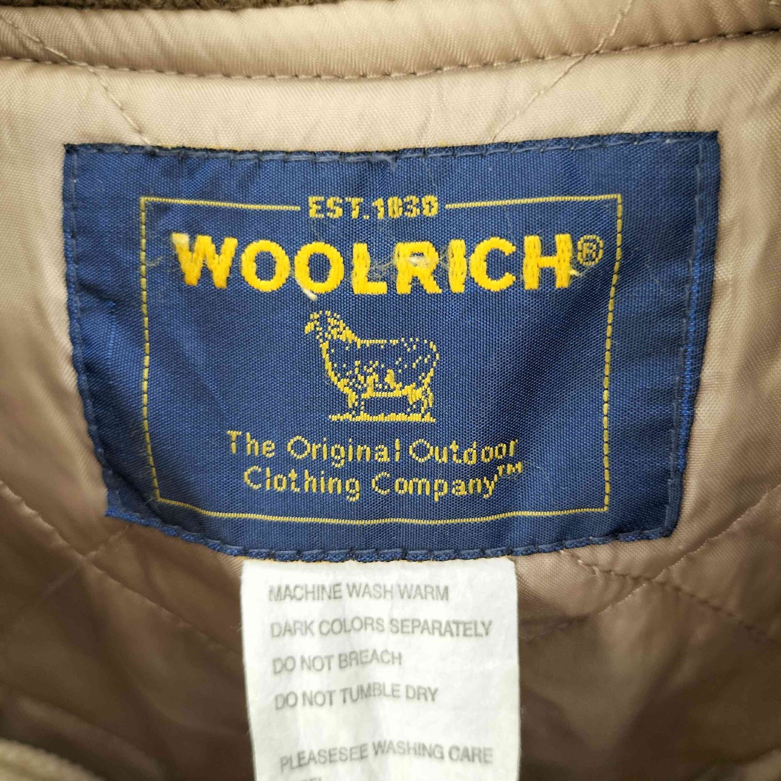 ワンピなど最旬ア！ ウールリッチ WOOLRICH 裏地 中綿 リブ切替 無羊タグ 90S ジャケット・アウター