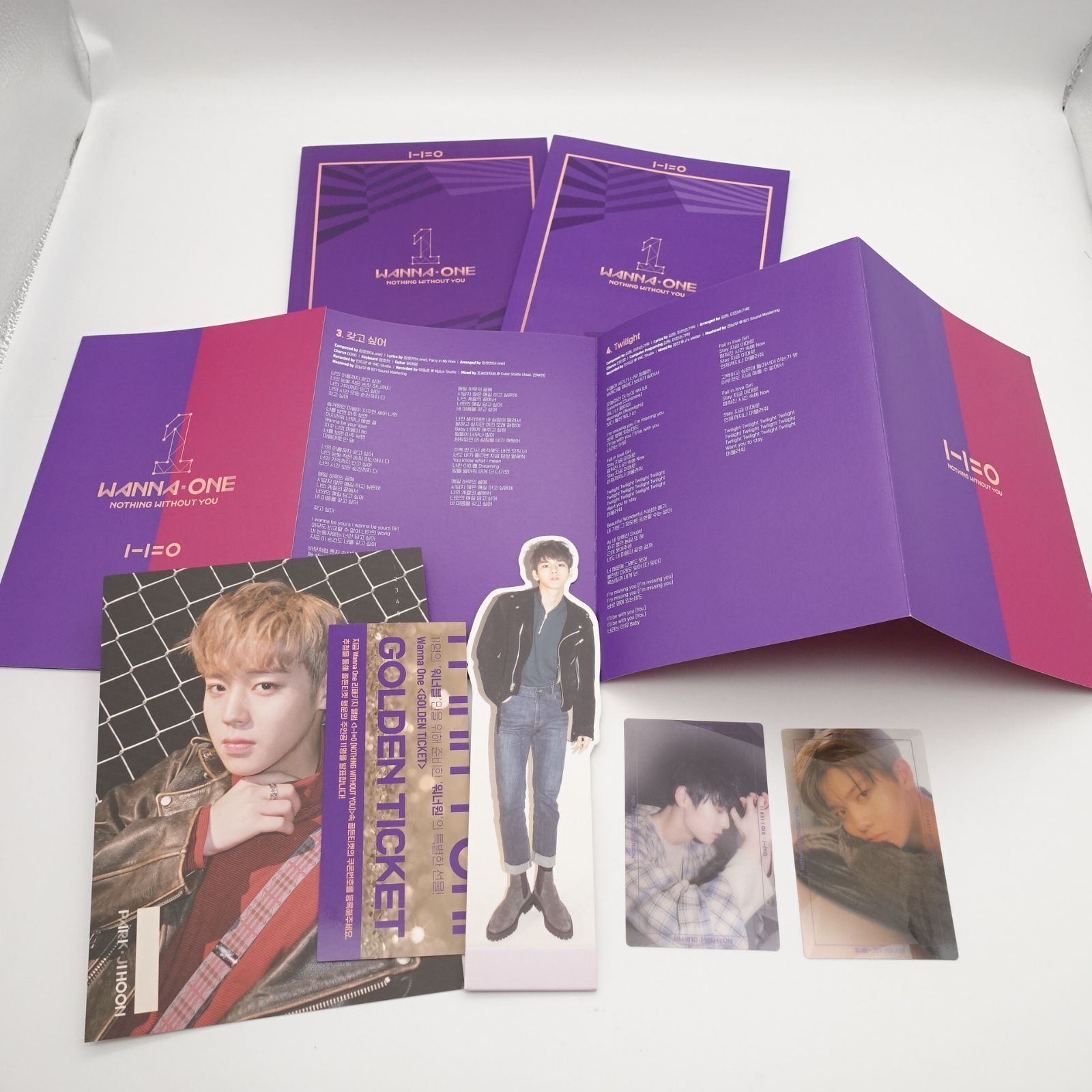 Wanna One 1-1=0 (NOTHING WITHOUT YOU) フォトブック リリックカード