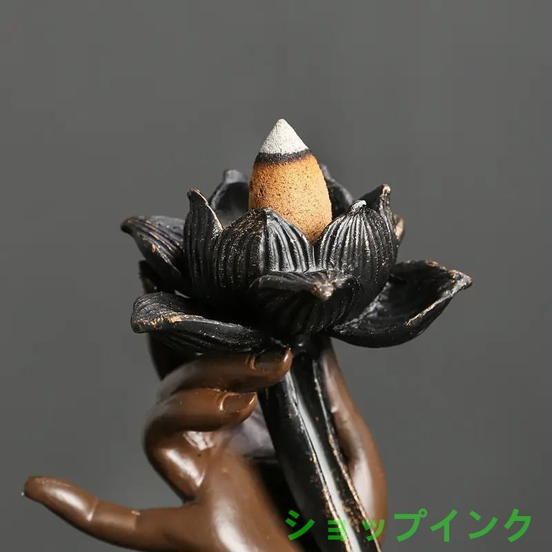 陶磁器逆流香炉蓮の葉青の左右に花源香炉家居置物 陶磁器逆流香炉蓮の葉青の左右に花源香炉家居置物