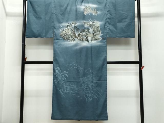 長襦袢セット 黒緑色