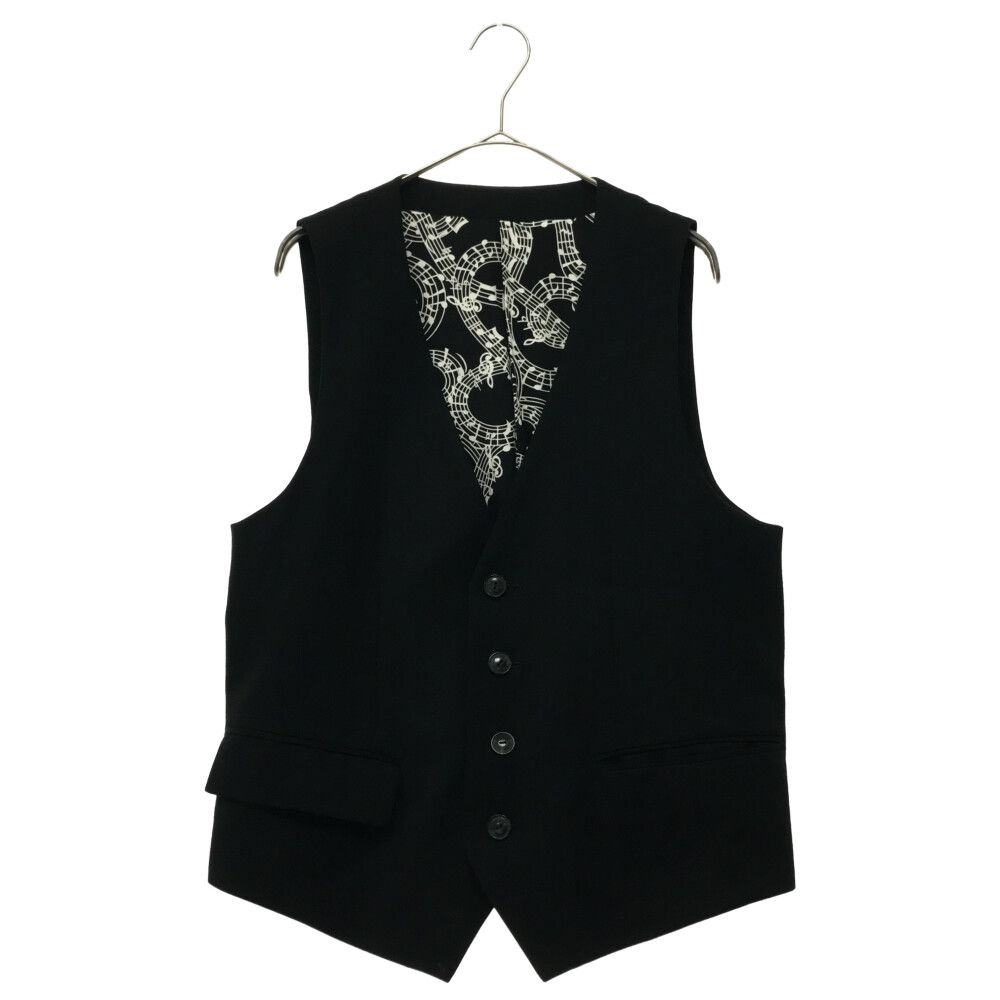 日本製 ナンバーナイン ベスト ジレ スーツ ストレッチ 裏地音符