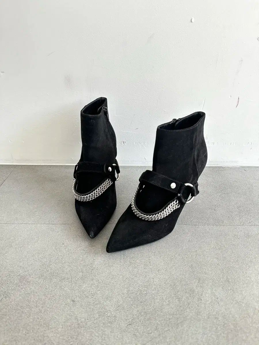 Saint Laurent サンローラン チェーン ハーネス アンクル ブーツ 37 240