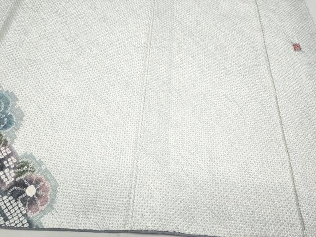 平和屋本店■希少　名門　藤娘きぬたや・総絞り　伊藤嘉秋　訪問着　渡り橋枝花文　落款あり　逸品　CYAA2462s5 平和屋本店□希少 名門 藤娘きぬたや・総絞り 伊藤嘉秋 訪問着 渡り橋