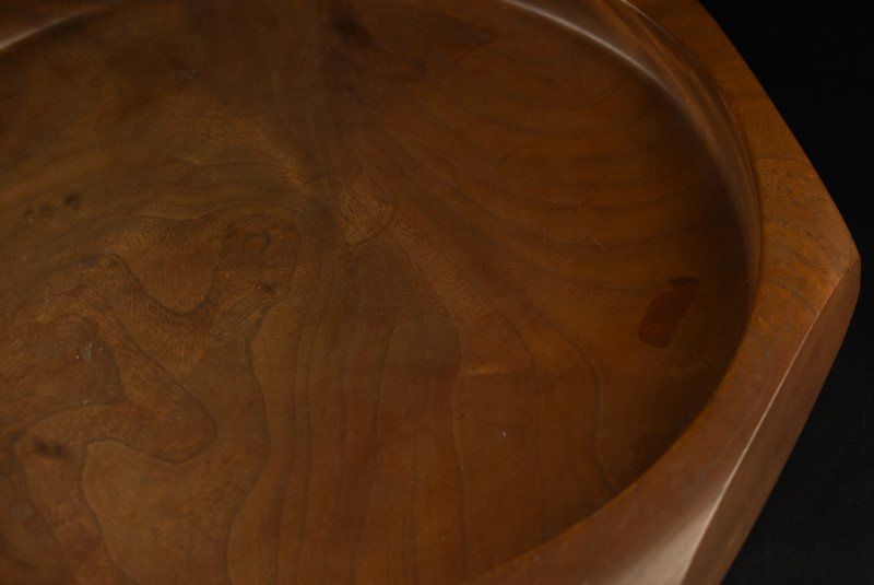 蔵A3370 民藝 欅製 刳貫盆 八角盆 幅 41.5㎝ WWW_IBETON_RU