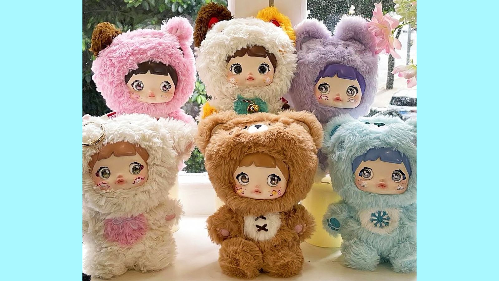 Nommiちゃん 6個セット/可愛いぬいぐるみ キーホルダー NOMMI可愛さが終わらないシリーズ ブラインドドール 1個ボックス