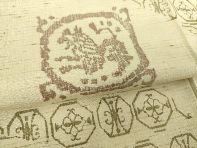 平和屋着物○二代目 川村久太郎 ぜんまい紬 訪問着 獣花文 正絹 逸品