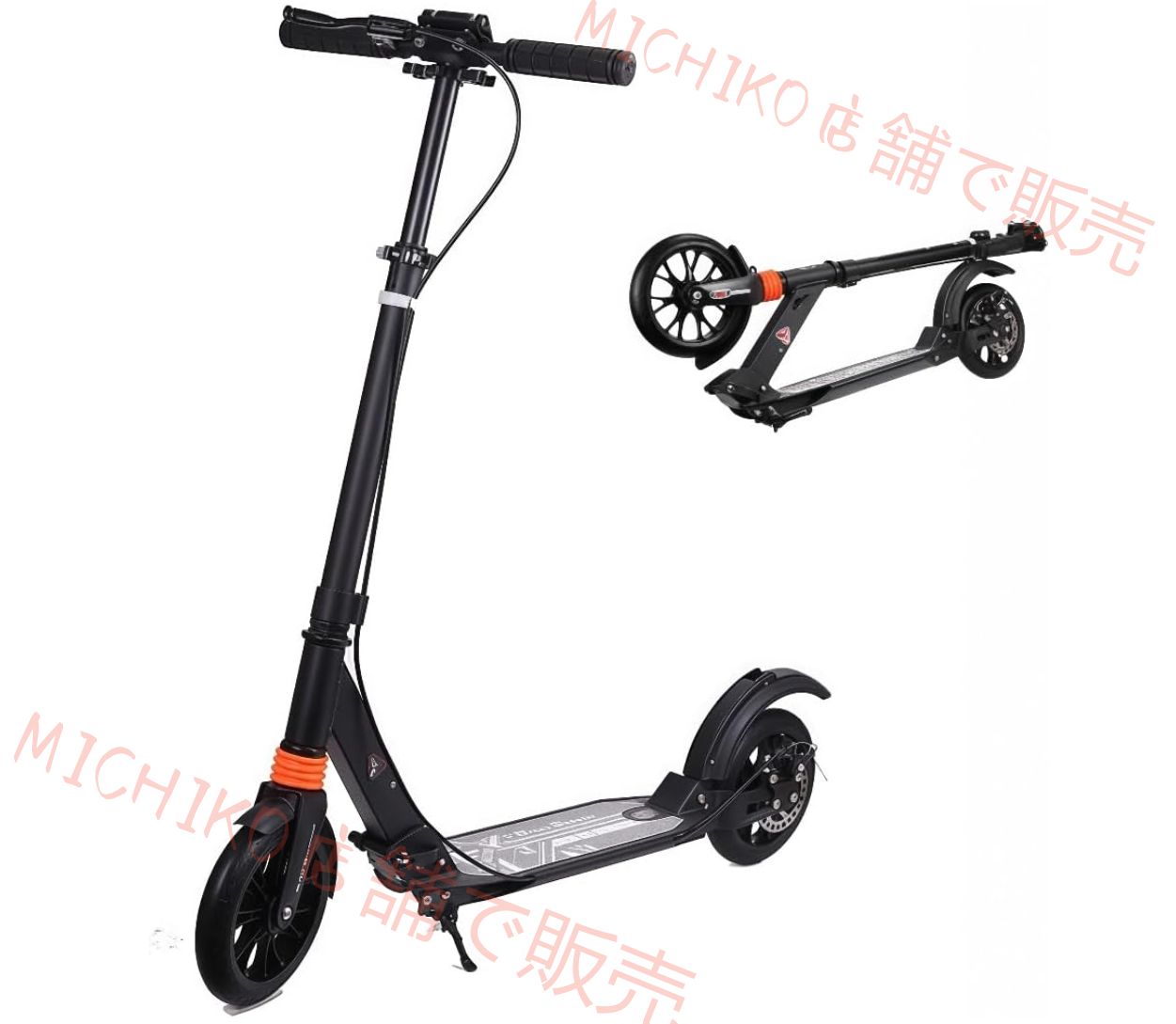 アーバンスクーター折り畳み式折りたたみ式 フットブレーキ付 ウィールエアタイヤ オフロードディスクブレーキ搭載子供 大人用 ストリートレジャーファミリースポーツ2ホイール スクーター