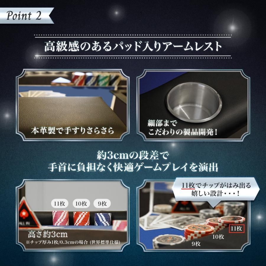 2654 ポーカー テーブル レッド 折りたたみ 10人対応 家庭用