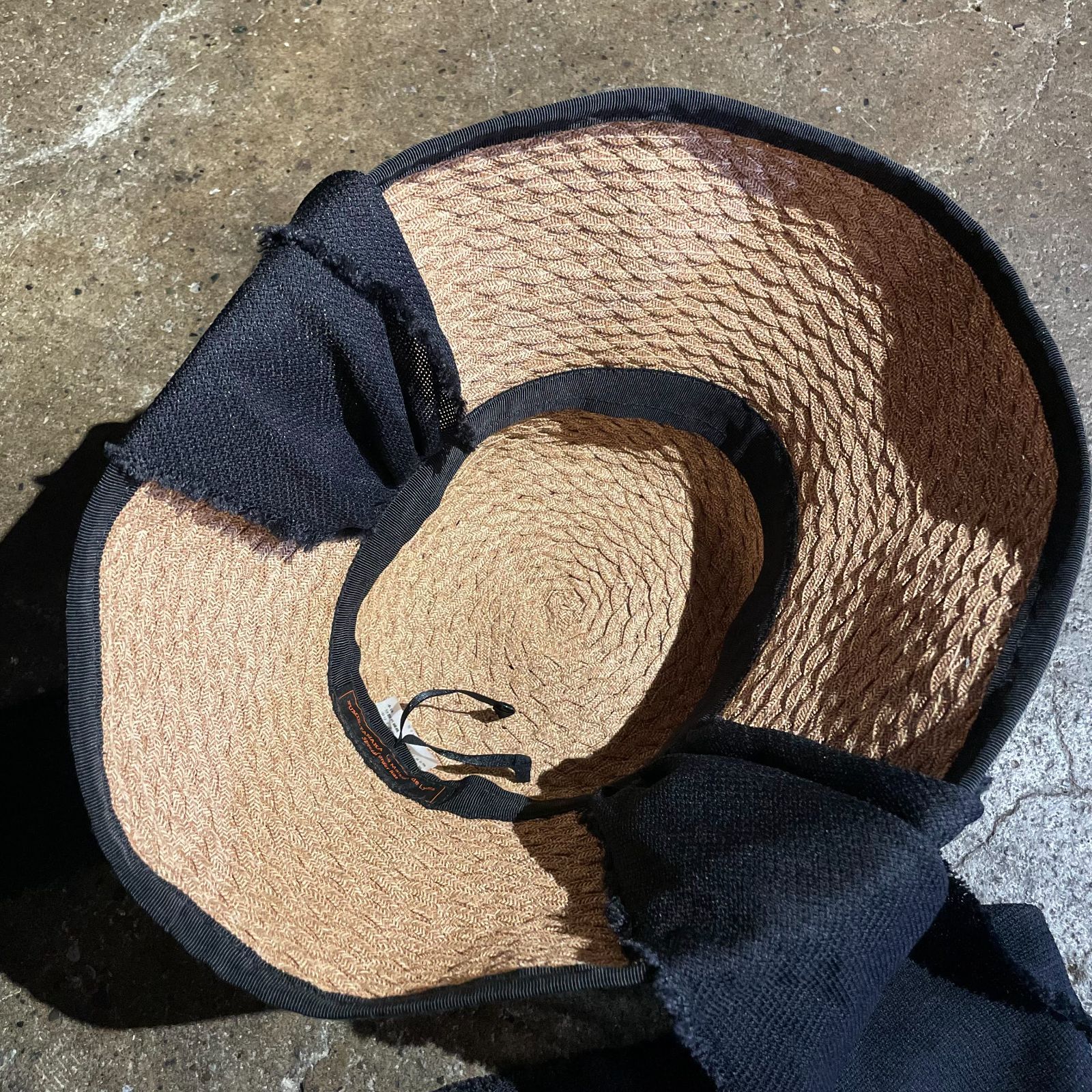 FUMIE TANAKA La Maison de Lyllis flora HAT フミエタナカ ラ メゾン ド リリス 麦わら 帽子 レ ース フリンジリボン パイピング WWW_MORNINGWALKER_COM